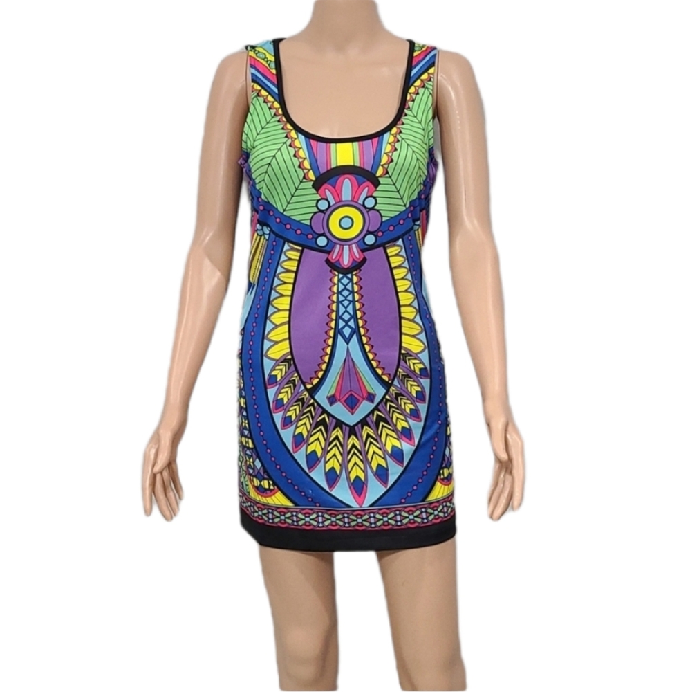 ANTHROPOLOGIE FLYING TOMATO SIZE M SLEEVELESS STRETCHY BODYCON MINI‎ DRESS
